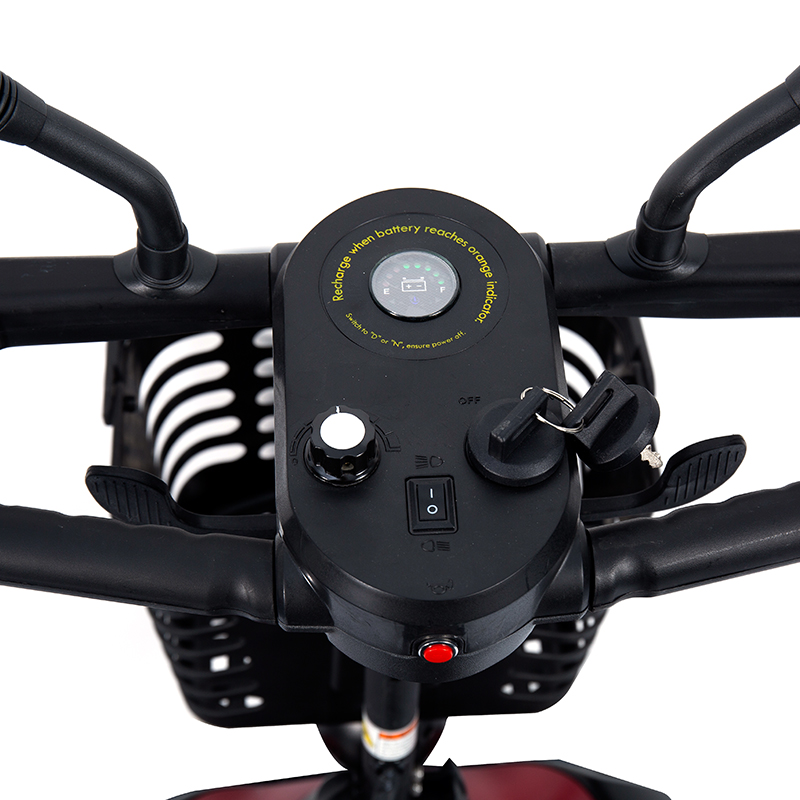 YL-07 4-kolesový pohyblivý skladací elektrický skúter s košíkom