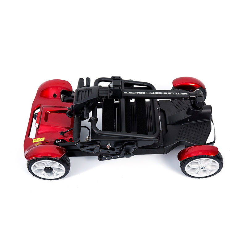 YL-211 4-kolesová turistická elektrická kolobežka pre seniorov s LED svetlometom, košíkom