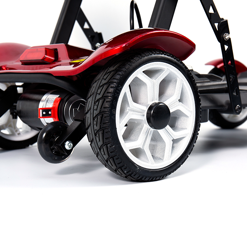 YL-211 4-kolesová turistická elektrická kolobežka pre seniorov s LED svetlometom, košíkom