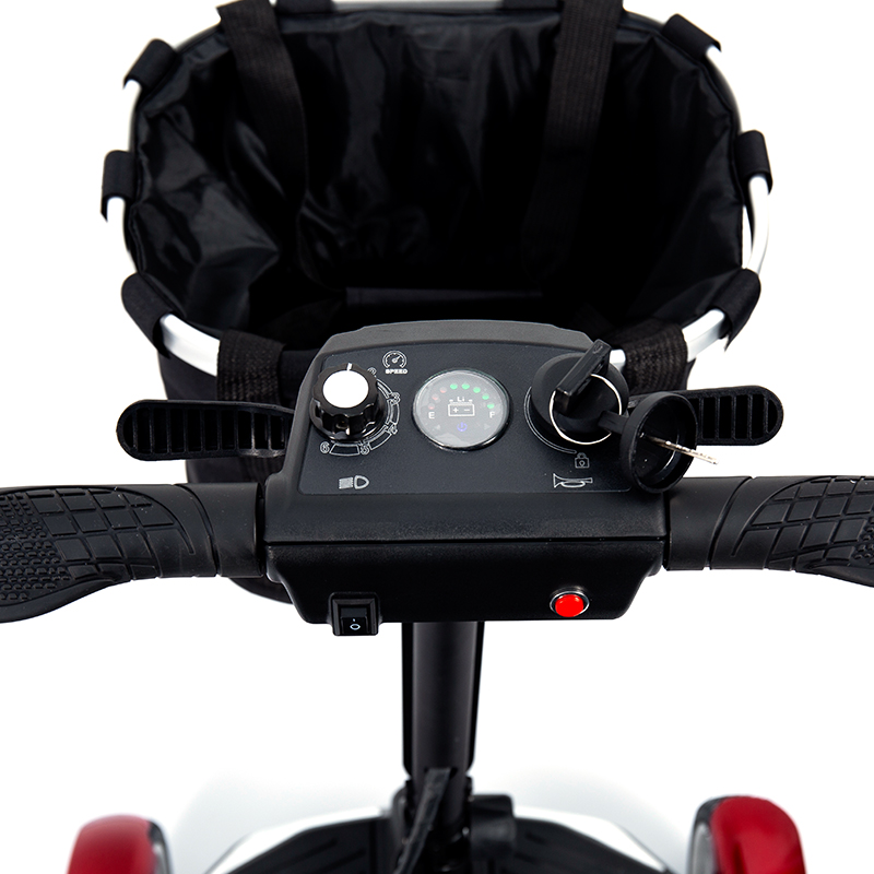 YL-211 4-kolesová turistická elektrická kolobežka pre seniorov s LED svetlometom, košíkom